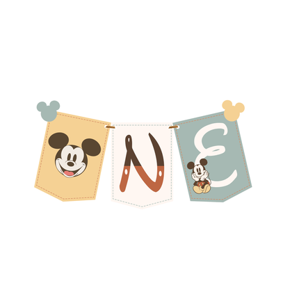 Mickey 1st Birthday High Chair Banner