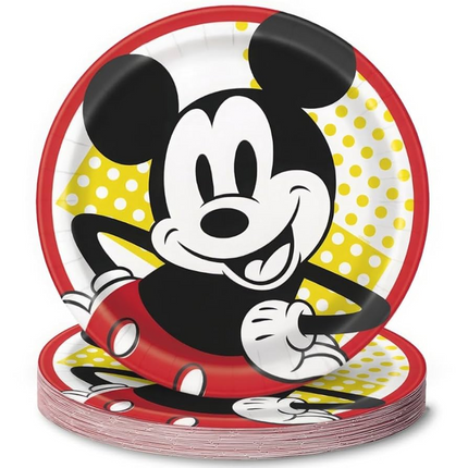 Mickey Mouse set component: Mickey Mouse Party Paper Dinner Plates - 8 Ct.