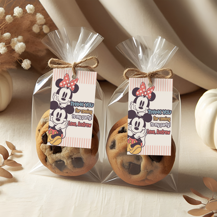 Mickey And Minnie Mouse Retro Custom Thank You Cards, 8 ct