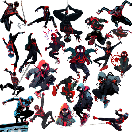 45 Miles Morales High Quality Clipart Png Files Instant Download
