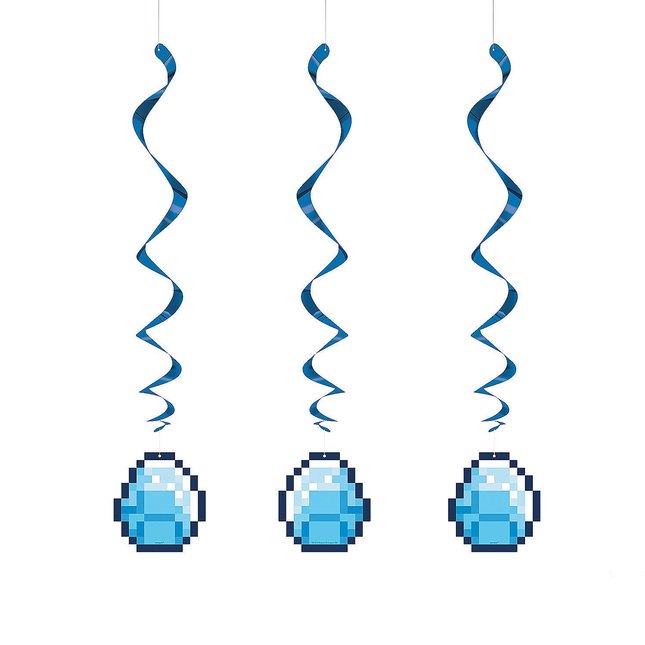 Minecraft® Hanging Swirl Decorations - 3 Pc