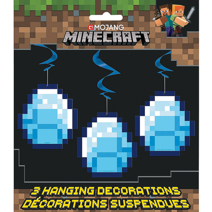 Minecraft® Hanging Swirl Decorations - 3 Pc