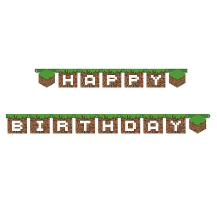 Minecraft Happy Birthday Banner 6.5 ft