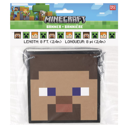 Minecraft Party Garland Banner 8ft