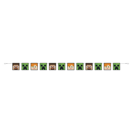 Minecraft Party Garland Banner 8ft