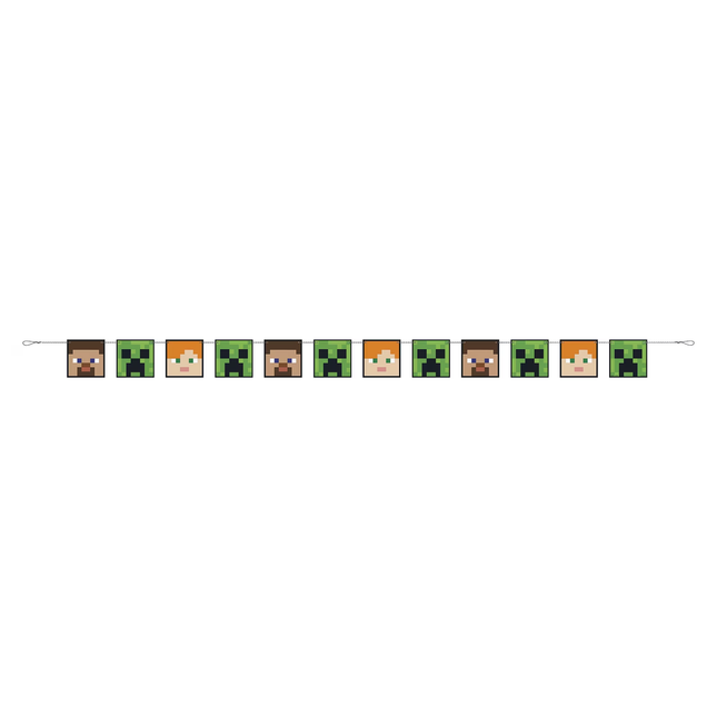 Minecraft Party Garland Banner 8ft