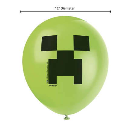 Minecraft® 12" Latex Balloons - 8 Pc.