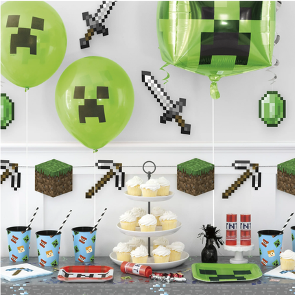 Minecraft® 12" Latex Balloons - 8 Pc.