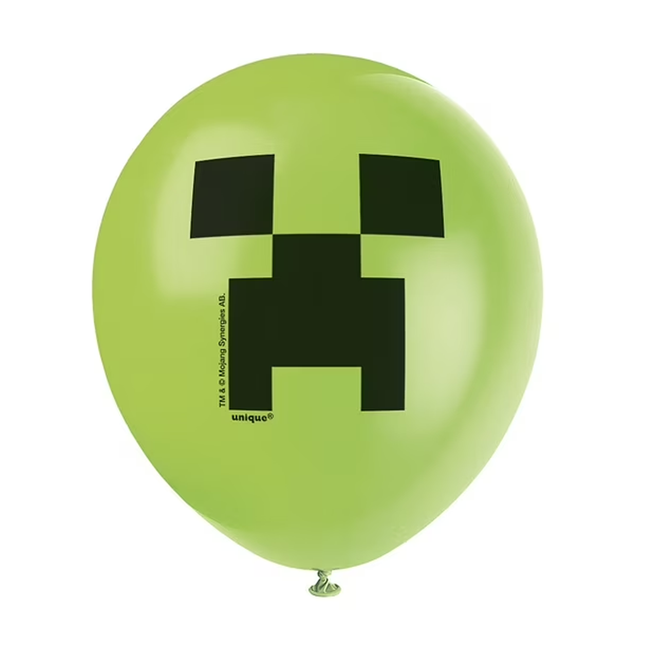 Minecraft® 12" Latex Balloons - 8 Pc.