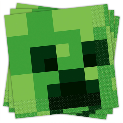 Minecraft Paper Party Lunch Napkins 16ct - detail of included product
