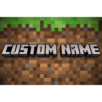 Minecraft Custom Name Logo PNG - Digital Download