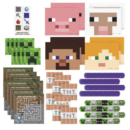 Minecraft Birthday Party Favor Kit, 48pc
