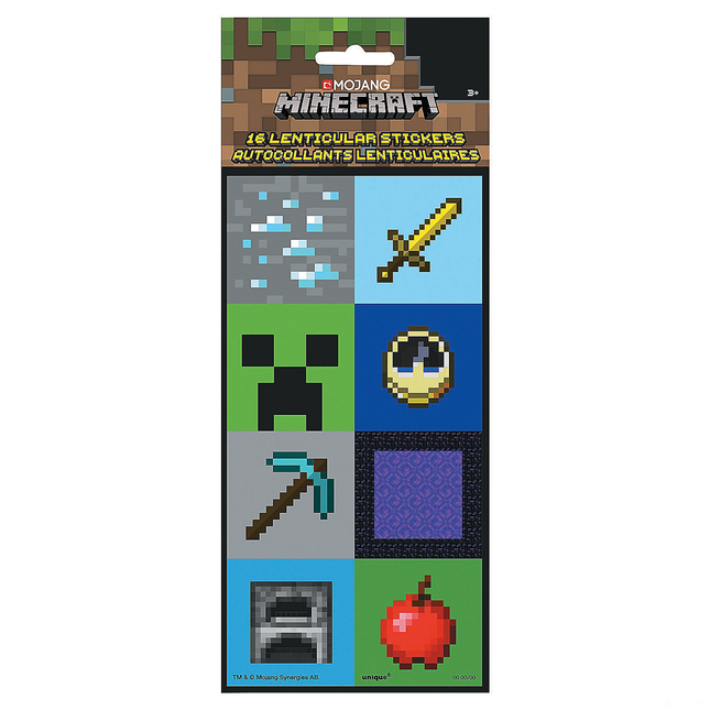 Minecraft® Lenticular Stickers - 16 Pc