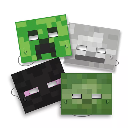 Minecraft Party Masks 8ct