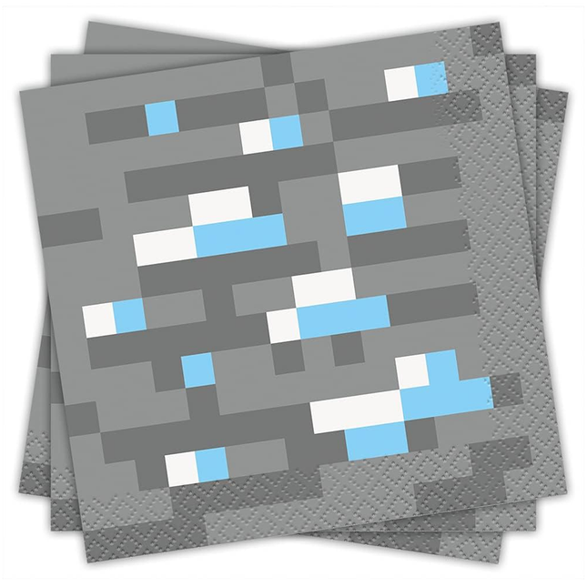 Minecraft Beverage Napkins, 16 ct