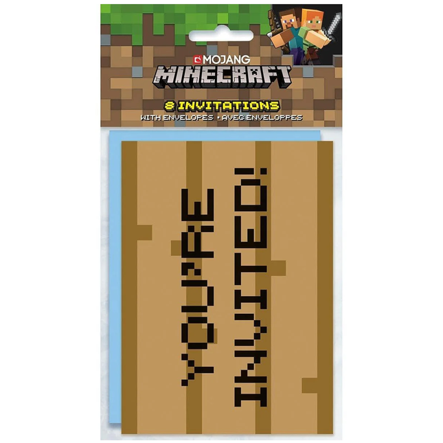 Minecraft Invitations 8 ct