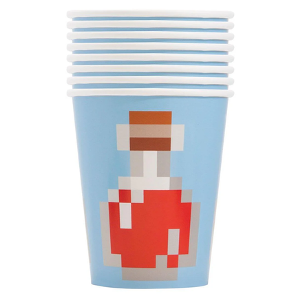 Minecraft Paper Cups 9 oz, 8 per package