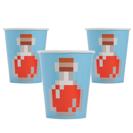 Minecraft Paper Cups 9 oz, 8 per package