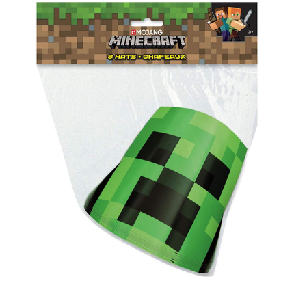 Minecraft Party Hats, 8 ct