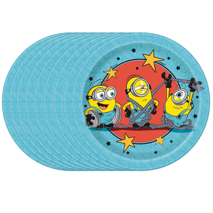 Minions 3 Round Dessert Plates 7" 8ct