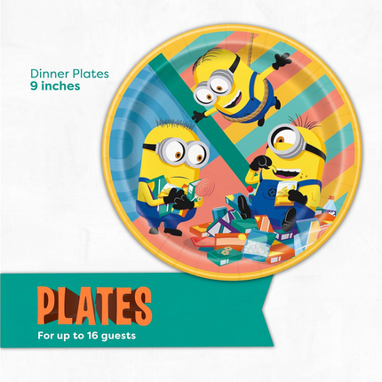 Minions Despicable Me Dinner Lunch Plates 9" 8 ct