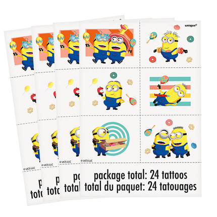 Minions Despicable Me Temporary Tattoos – 24 Ct