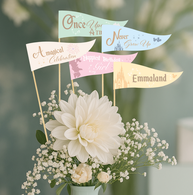 Minnie Happiest Birthday On Earth Pennants 10 ct