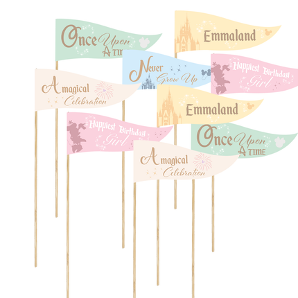 Minnie Happiest Birthday On Earth Pennants 10 ct