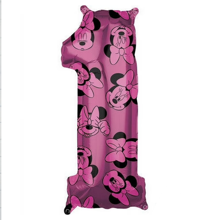 Minnie Mouse 1 Number Foil Balloon 26″
