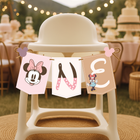 Minnie Mouse ONE Birthday High Chair Banner