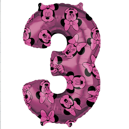 Minnie Mouse 3 Number Foil Balloon 26″