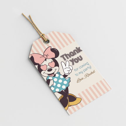 Minnie Mouse Retro Custom Thank You Cards, 8 ct