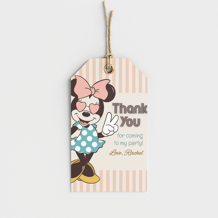 Minnie Mouse Retro Custom Thank You Cards, 8 ct