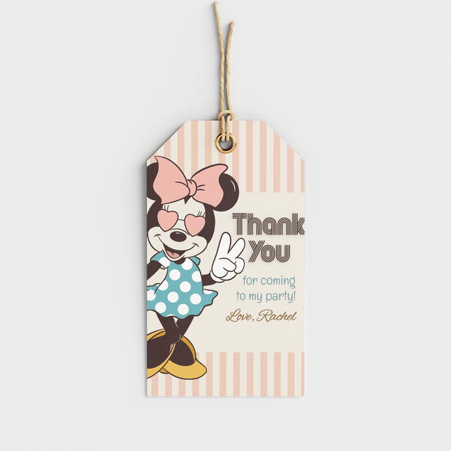 Minnie Mouse Retro Custom Thank You Cards, 8 ct