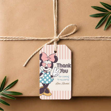 Minnie Mouse Retro Custom Thank You Cards, 8 ct