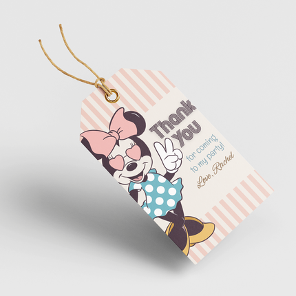 Minnie Mouse Retro Custom Thank You Cards, 8 ct