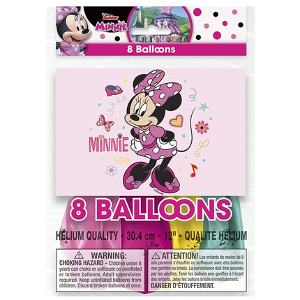 Minnie Mouse Latex Balloons 12" - 8ct