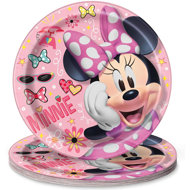 Minnie Mouse Party Paper Dinner Plates - 8 Ct