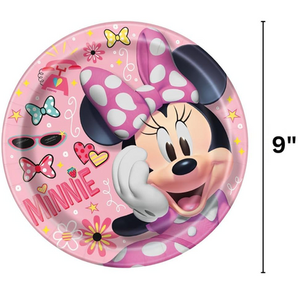 Minnie Mouse Party Paper Dinner Plates - 8 Ct