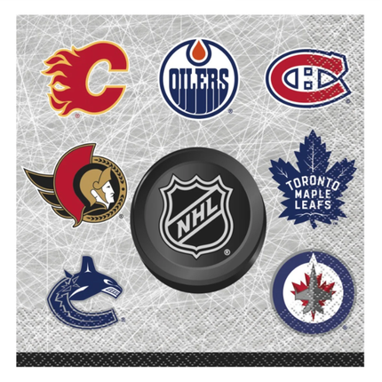 NHL Party Team Logo Paper Luncheon Napkins 