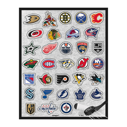 NHL™ Party Team Logo Stickers – 4 Sheets, 128 Stickers