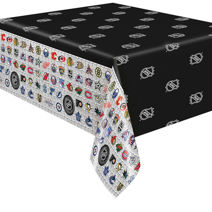 NHL™ Party Team Logos Disposable Plastic Tablecloth