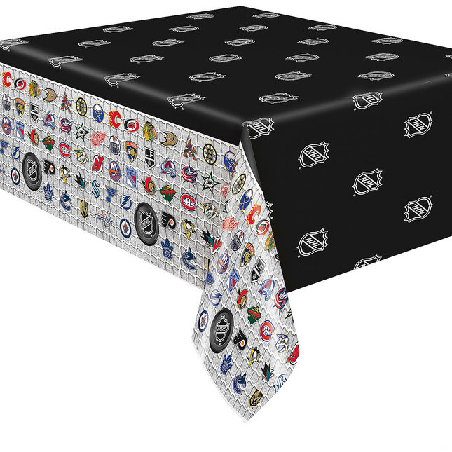 NHL™ Party Team Logos Disposable Plastic Tablecloth