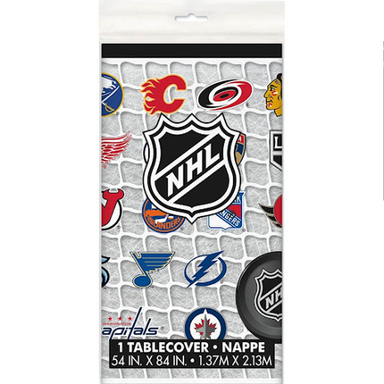 NHL™ Party Team Logos Disposable Plastic Tablecloth