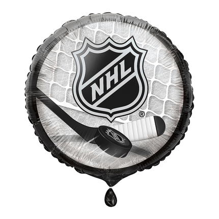 NHL Hockey set component: NHL™ Hockey Party Round Foil Balloon 18"