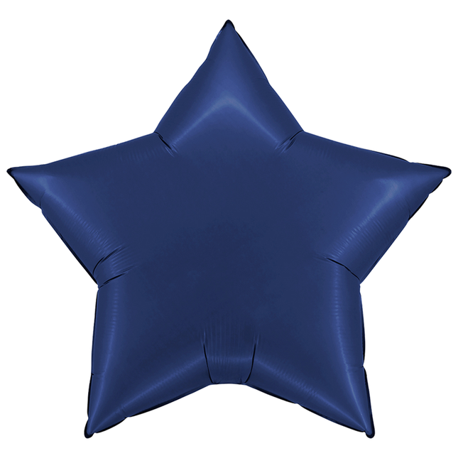 Navy Blue Star Foil Balloon 18", 1 ct