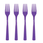 Neon Purple Solid Plastic Forks, 18ct