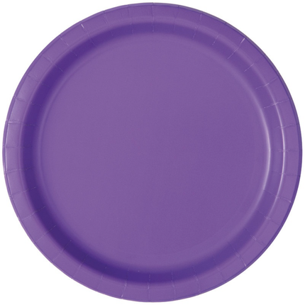 Neon Purple Solid Round 9" Dinner Plates, 16ct