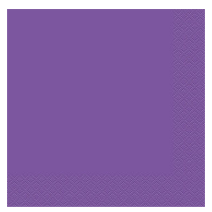 Neon Purple Solid Luncheon Paper Napkins, 20ct