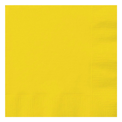 Neon Yellow Solid Luncheon Paper Napkins, 20ct